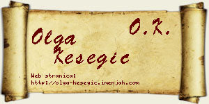 Olga Kesegić vizit kartica